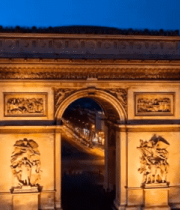 巴黎凯旋门夜景全景10283#横屏 