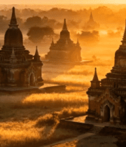 日出时的佛塔古迹景观14619#横屏 