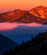 日出时山脉云海森林景观2912#横屏 