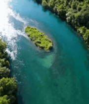 森林河流俯瞰全景6840#横屏 