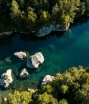 森林河流俯瞰美景286#横屏 