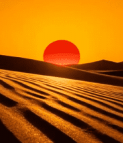 沙漠日落景象(1)10893#横屏 