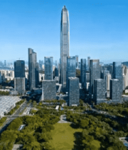 深圳城市建筑鸟瞰全景2987#横屏 