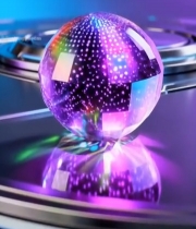  紫色钻石球体特写素材7748#竖屏 	 