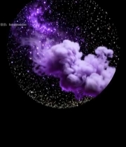 紫色星空云雾合成背景素材2119#竖屏 	 