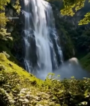  自然风光瀑布全景452#竖屏 	 