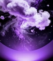  紫色星云星空特效素材5096#竖屏 	 