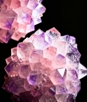  紫粉色水晶微距特写6360#竖屏 	 