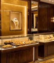  珠宝店内黄金饰品陈列3165#竖屏 	 