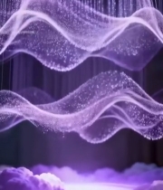  紫色粒子光效动态背景素材1184#竖屏 	 