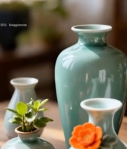  中式陶瓷花瓶静物展示2528#竖屏 	 