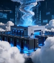  云计算与服务器科技场景4292#竖屏 	 