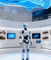  展厅内机器人与虚拟汽车展示(1)4350#竖屏 	 