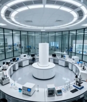  圆形实验室科研设备场景4520#竖屏 	 