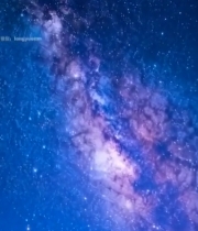  夜空下的银河与山脉景观29#竖屏 	 