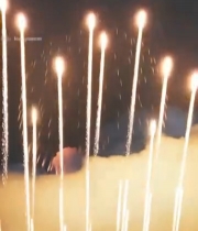  夜空中绽放的金色烟花(5)6566#竖屏 	 