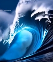  夜空下的大海波浪素材1138#竖屏 	 