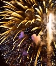  夜空中绽放的绚丽烟花(3)2726#竖屏 	 