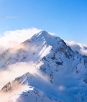  雪山自然风光全景(1)5356#竖屏 	 