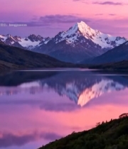  雪山湖泊自然风光素材6815#竖屏 	 