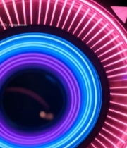 炫彩霓虹环形光影素材7724#竖屏 	 