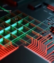  芯片电路板特写2016#竖屏 	 