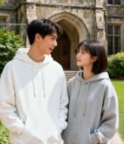  校园情侣对视漫步场景4289#竖屏 	 