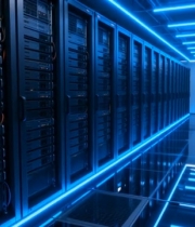  现代化机房内的服务器阵列5459#竖屏 	 