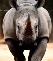  犀牛特写素材(1)3574#竖屏 	 