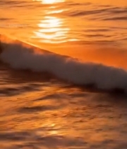  夕阳下波光粼粼的水面(1)1774#竖屏 	 