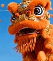  舞狮特写4884#竖屏 	 