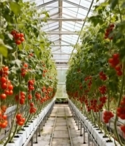  温室大棚内番茄种植景象3920#竖屏 	 