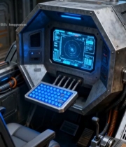  未来科幻风格操控台6618#竖屏 	 