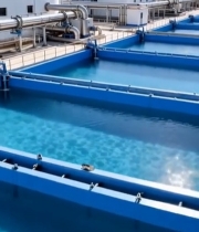  污水处理厂设施及水池景观3584#竖屏 	 