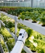  温室大棚机器人种植蔬菜635#竖屏 	 