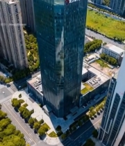  武汉高楼大厦航拍731#竖屏 	 