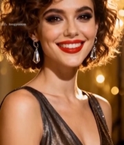  微笑美女近景人像素材6302#竖屏 	 