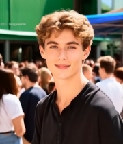  微笑男子特写5059#竖屏 	 