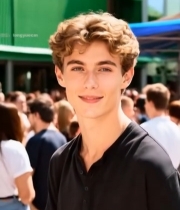  微笑男子特写5059#竖屏 	 