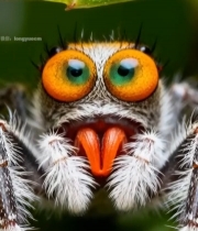  微距蜘蛛特写素材3202#竖屏 	 