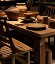  陶器制作工作室内陶器展示5142#竖屏 	 