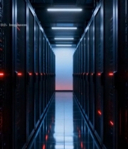  数据中心服务器机房走廊()6170#竖屏 	 