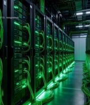  数据中心服务器机房内部(4)3012#竖屏 	 