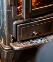  手开炉火取暖场景素材418#竖屏 	 