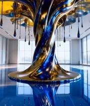  室内金属质感艺术树雕塑232#竖屏 	 