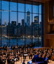  室内钢琴与乐队演奏场景1020#竖屏 	 