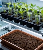  实验室植物幼苗培育素材4058#竖屏 	 