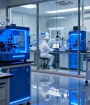  实验室科研人员操作实验设备(1)7026#竖屏 	 