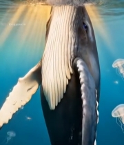  深海鲸鱼特写1288#竖屏 	 