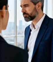  商务人士办公室交流场景(1)3441#竖屏 	 